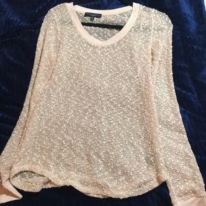 Beige sparkly top